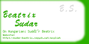 beatrix sudar business card